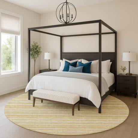 Dalyn Soft Essentials SE2 Gold Rug shown in a room
