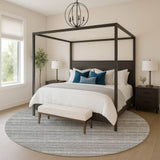 Dalyn Soft Essentials SE2 Gray Rug shown in a room