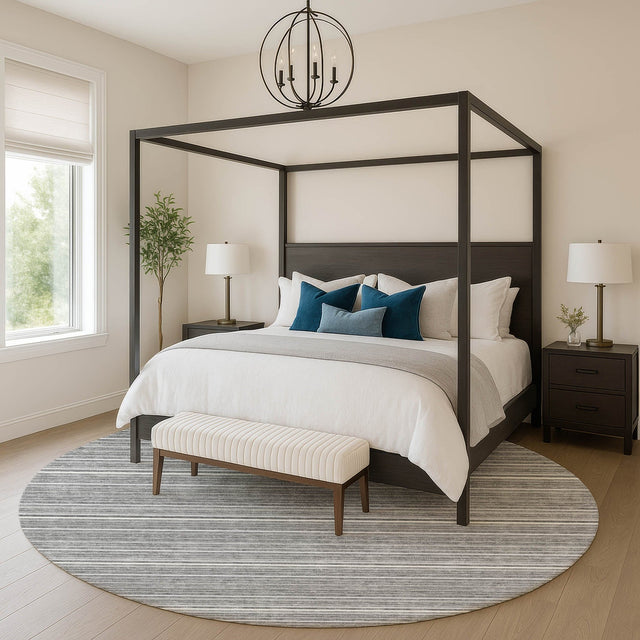 Dalyn Soft Essentials SE2 Gray Rug shown in a room