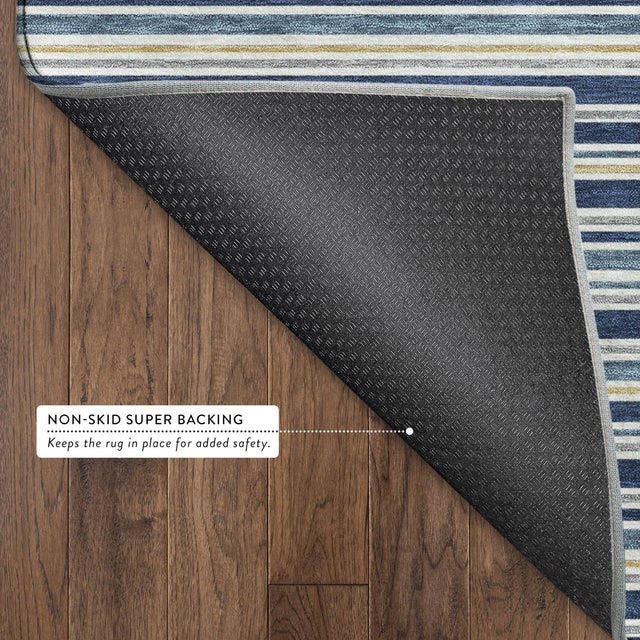 Dalyn Soft Essentials SE2 Navy Rug backing detail