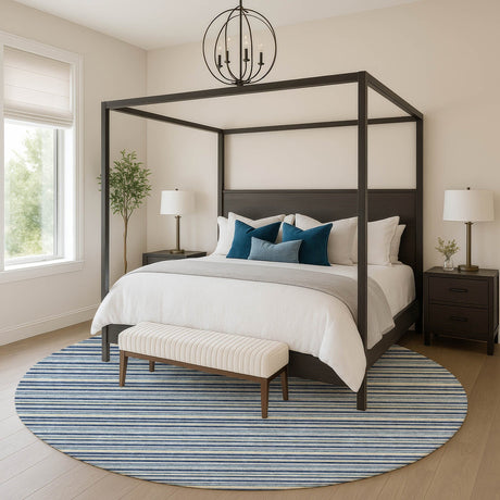 Dalyn Soft Essentials SE2 Navy Rug shown in a room