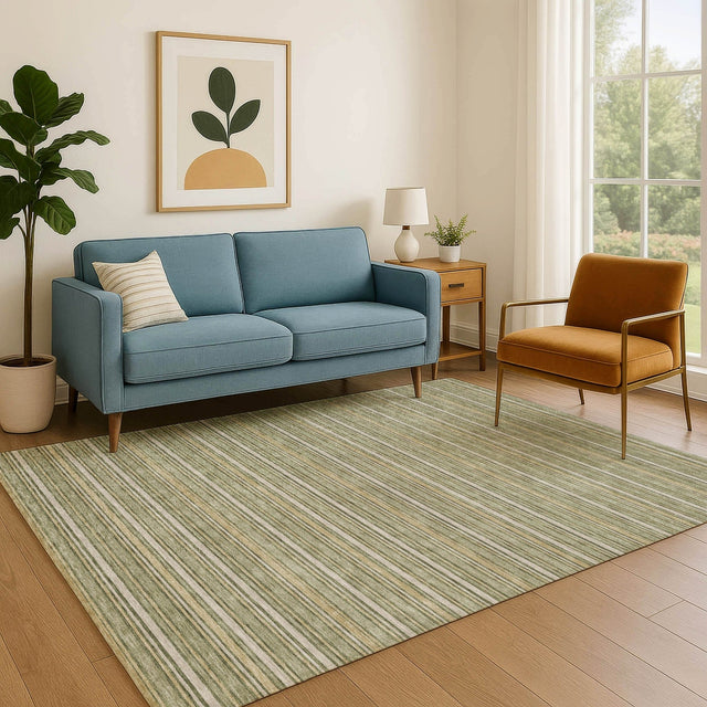 Dalyn Soft Essentials SE2 Olive Rug shown in a room