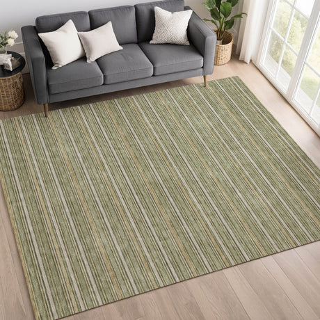 Dalyn Soft Essentials SE2 Olive Rug shown in a room
