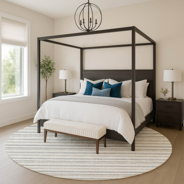 Dalyn Soft Essentials SE2 Silver Rug shown in a room
