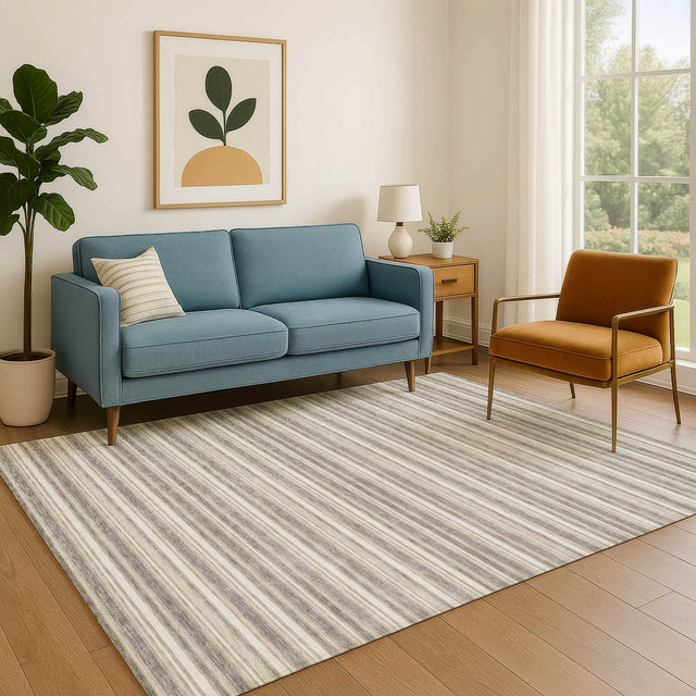 Dalyn Soft Essentials SE2 Taupe Rug shown in a room