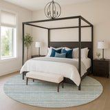 Dalyn Soft Essentials SE2 Teal Rug shown in a room