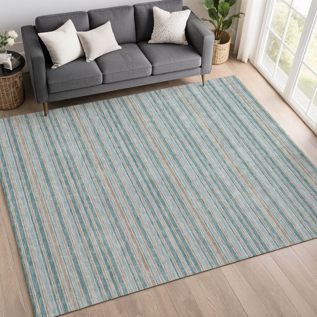 Dalyn Soft Essentials SE2 Teal Rug shown in a room