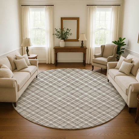 Dalyn Soft Essentials SE3 Beige Rug shown in a room
