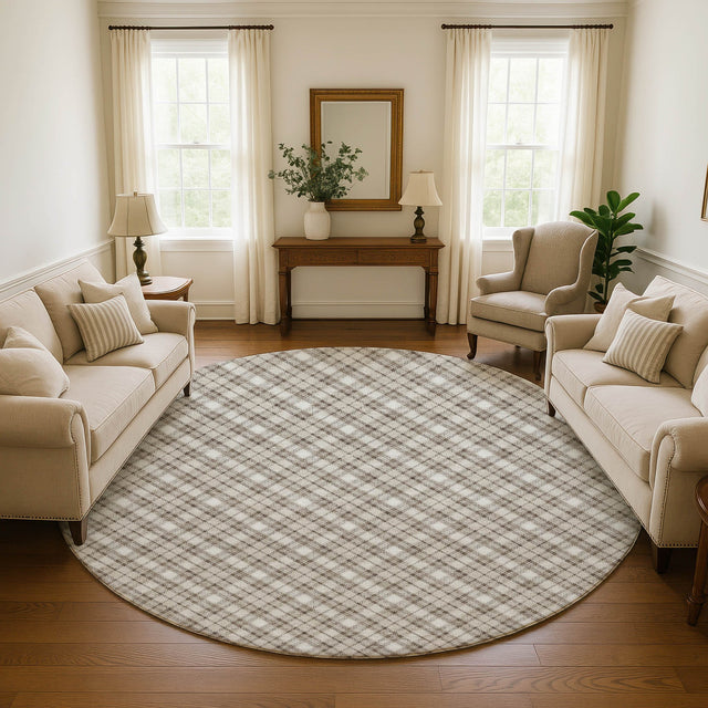 Dalyn Soft Essentials SE3 Beige Rug shown in a room