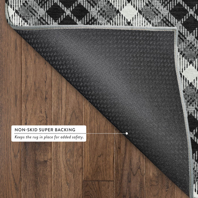 Dalyn Soft Essentials SE3 Black Rug backing detail