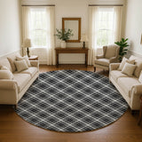 Dalyn Soft Essentials SE3 Black Rug shown in a room