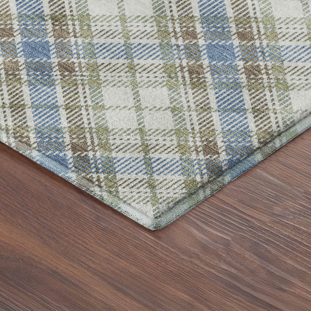 Dalyn Soft Essentials SE3 Blue Rug corner detail