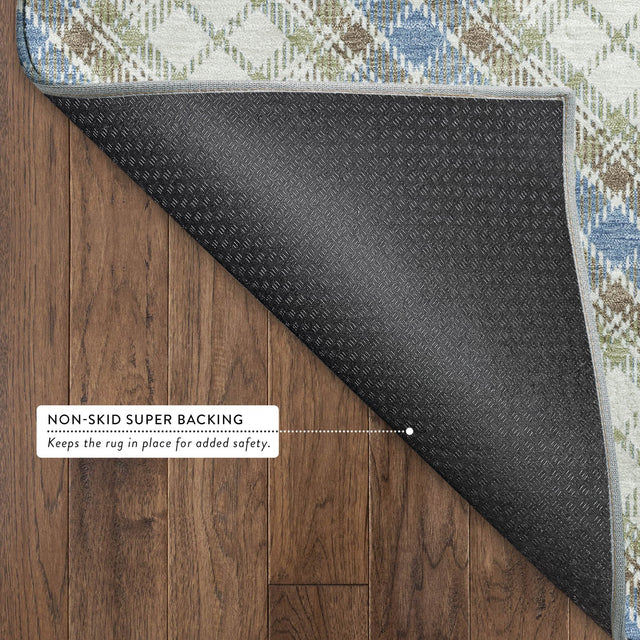 Dalyn Soft Essentials SE3 Blue Rug backing detail