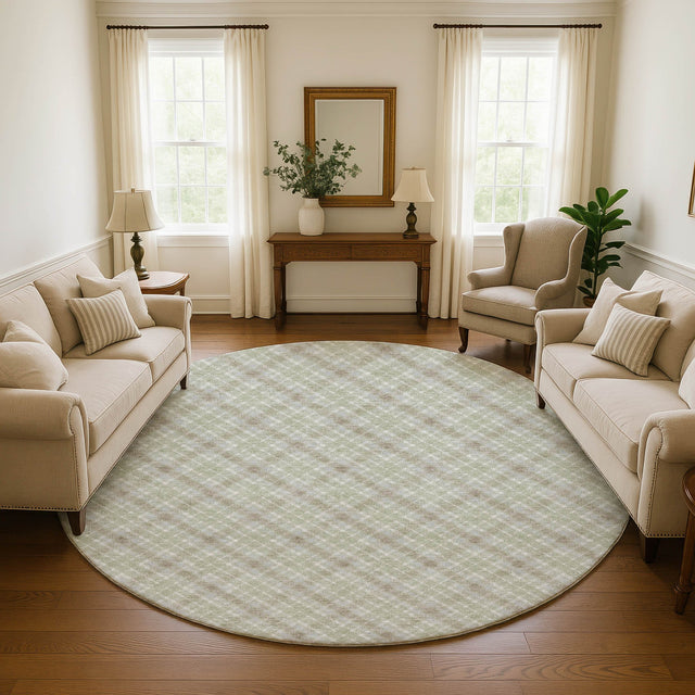 Dalyn Soft Essentials SE3 Celery Rug shown in a room