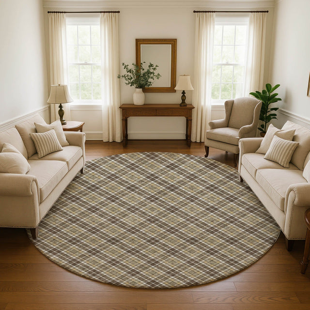 Dalyn Soft Essentials SE3 Chocolate Rug shown in a room