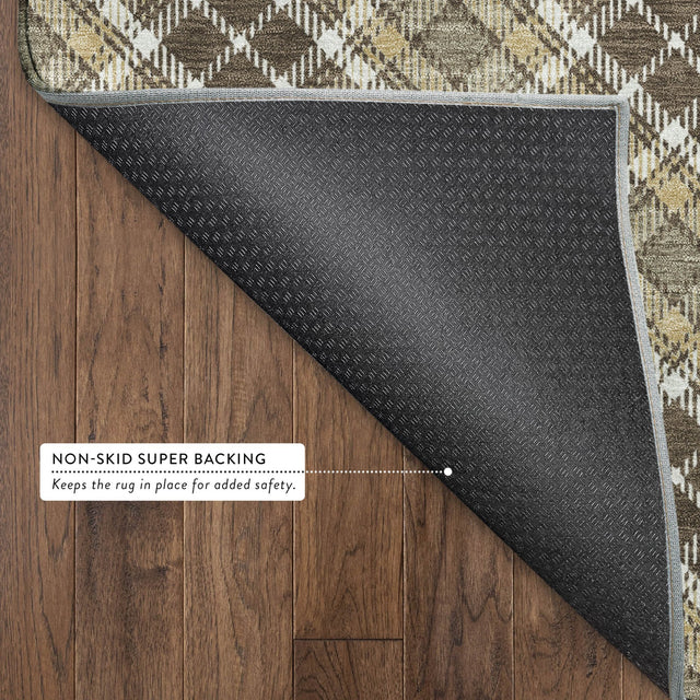 Dalyn Soft Essentials SE3 Chocolate Rug backing detail