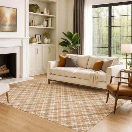 Dalyn Soft Essentials SE3 Copper Rug shown in a room