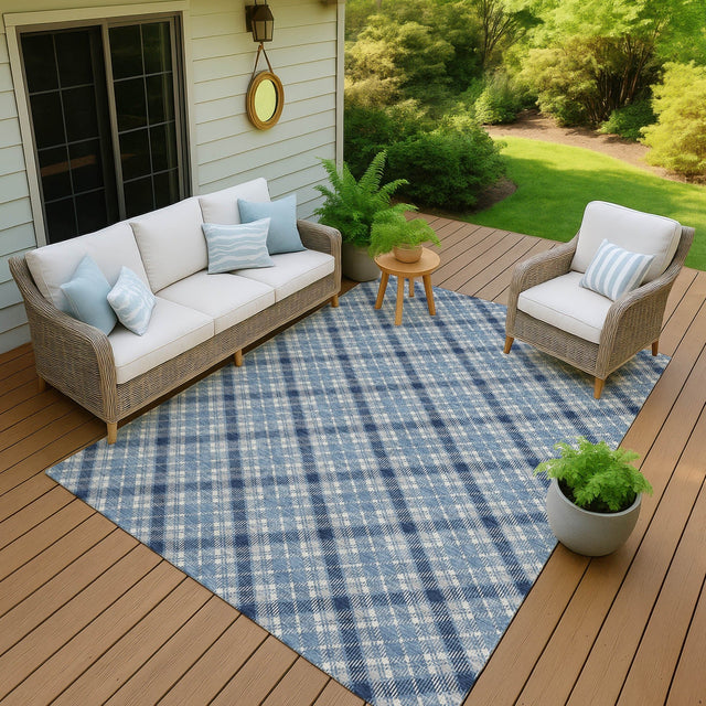 Dalyn Soft Essentials SE3 Denim Rug outdoor lifestyle image