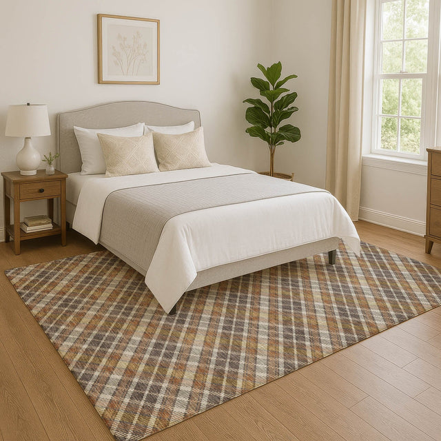 Dalyn Soft Essentials SE3 Earth Rug shown in a room