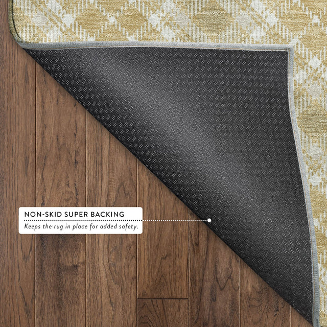 Dalyn Soft Essentials SE3 Gold Rug backing detail
