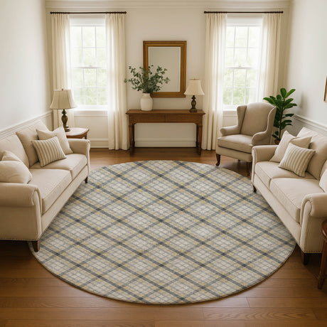 Dalyn Soft Essentials SE3 Granite Rug shown in a room