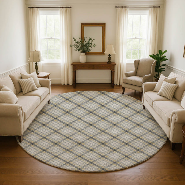 Dalyn Soft Essentials SE3 Granite Rug shown in a room