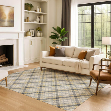 Dalyn Soft Essentials SE3 Granite Rug shown in a room
