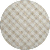 Dalyn Soft Essentials SE3 Ivory Rug round rug