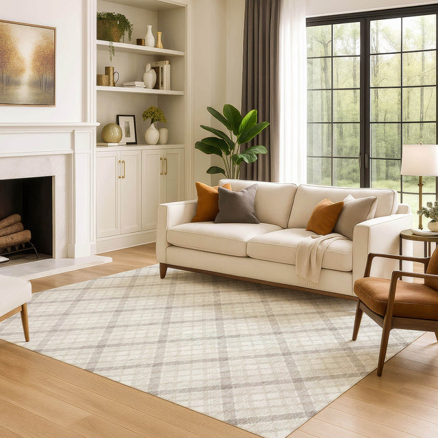 Dalyn Soft Essentials SE3 Linen Rug shown in a room
