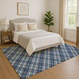 Dalyn Soft Essentials SE3 Navy Rug shown in a room