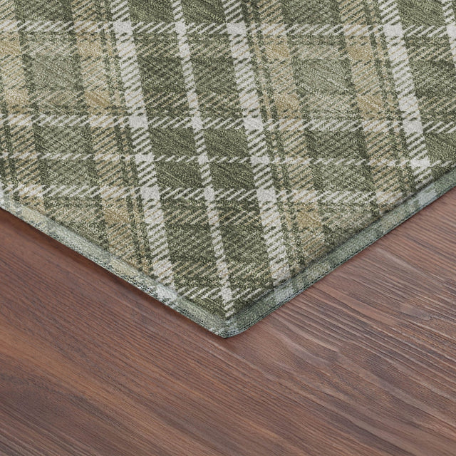 Dalyn Soft Essentials SE3 Olive Rug corner detail