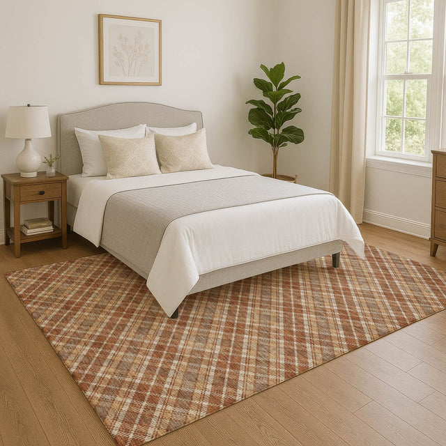 Dalyn Soft Essentials SE3 Paprika Rug shown in a room