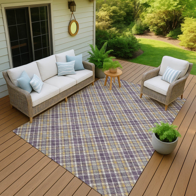 Dalyn Soft Essentials SE3 Plum Rug outdoor lifestyle image