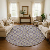 Dalyn Soft Essentials SE3 Plum Rug shown in a room