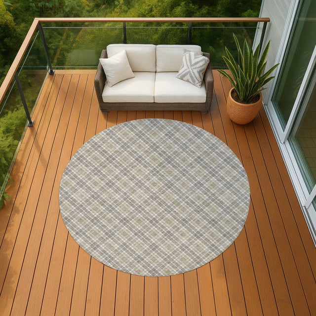 Dalyn Soft Essentials SE3 Taupe Rug outdoor lifestyle image