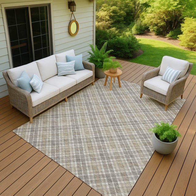Dalyn Soft Essentials SE3 Taupe Rug outdoor lifestyle image