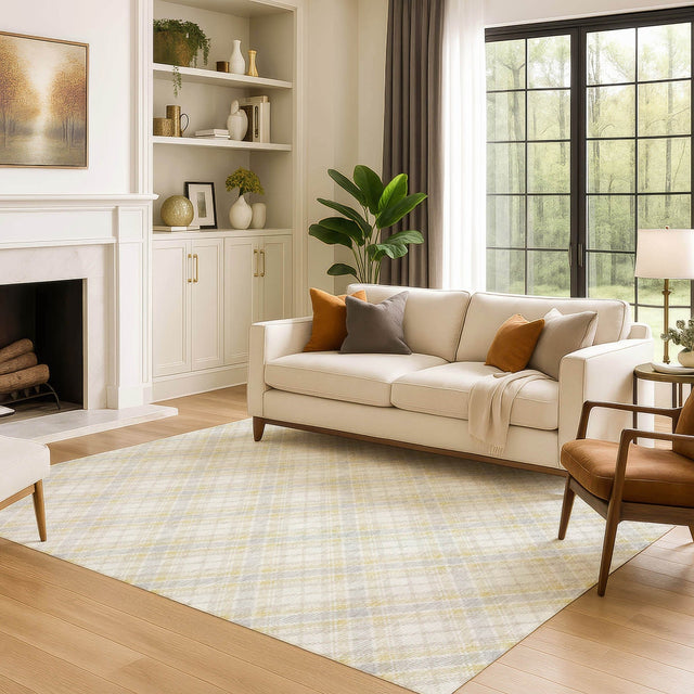 Dalyn Soft Essentials SE3 Wheat Rug shown in a room