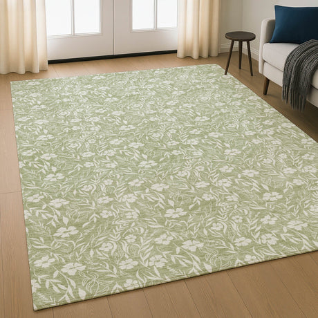 Dalyn Soft Essentials SE4 Aloe Rug shown in a room