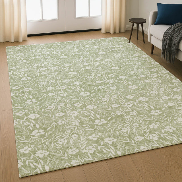 Dalyn Soft Essentials SE4 Aloe Rug shown in a room