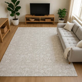 Dalyn Soft Essentials SE4 Beige Rug shown in a room