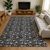 Dalyn Soft Essentials SE4 Black Rug shown in a room