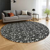 Dalyn Soft Essentials SE4 Black Rug shown in a room