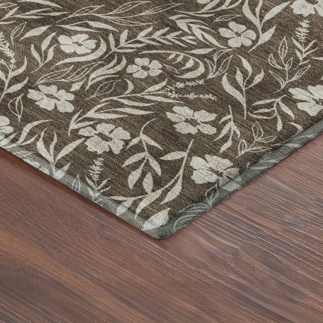 Dalyn Soft Essentials SE4 Chocolate Rug corner detail