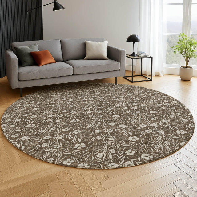 Dalyn Soft Essentials SE4 Chocolate Rug shown in a room
