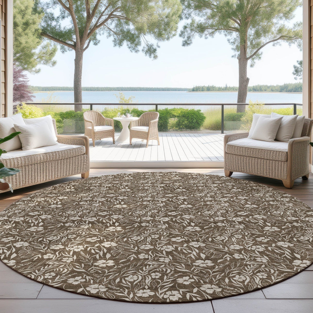 Dalyn Soft Essentials SE4 Chocolate Rug outdoor lifestyle image