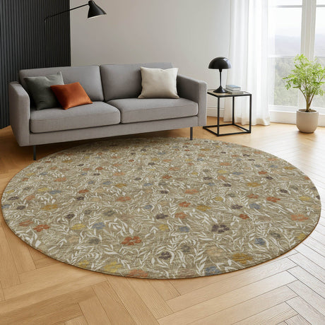 Dalyn Soft Essentials SE4 Coffee Rug shown in a room