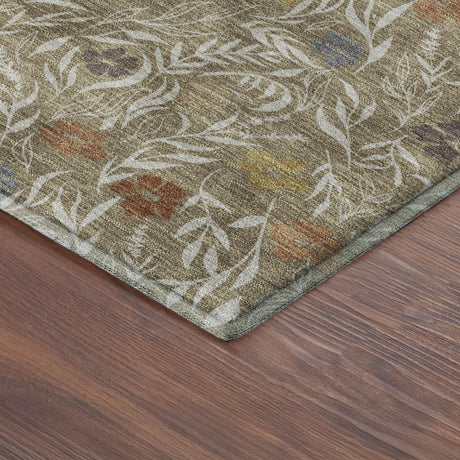 Dalyn Soft Essentials SE4 Coffee Rug corner detail