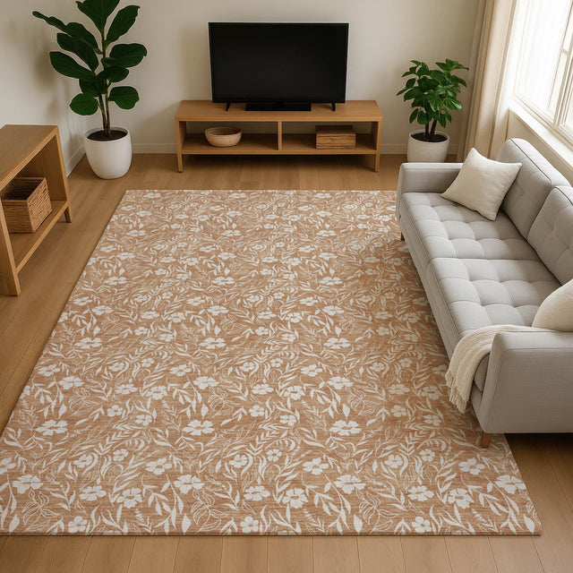 Dalyn Soft Essentials SE4 Copper Rug shown in a room