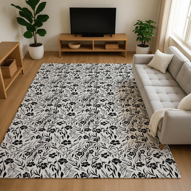 Dalyn Soft Essentials SE4 Ivory Rug shown in a room