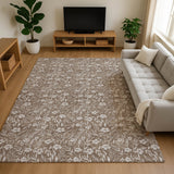 Dalyn Soft Essentials SE4 Mocha Rug shown in a room